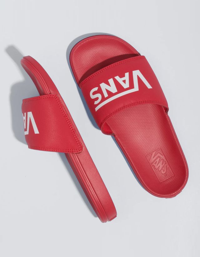 Vans sale red slides