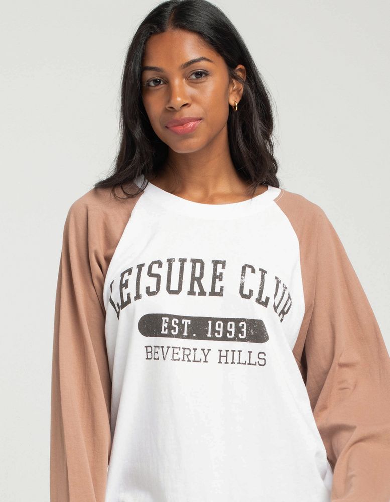 FULL TILT Leisure Club Oversized Raglan T-Shirt at