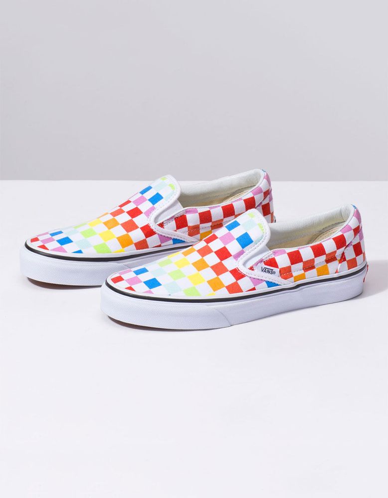 Vans checkerboard rainbow sales