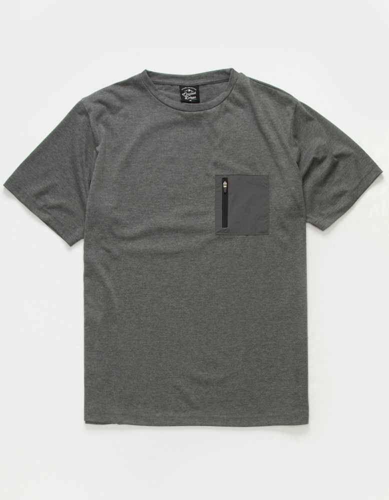 ORIGINAL DELUXE Heather Gray Nylon Pocket T-Shirt | The Market Place