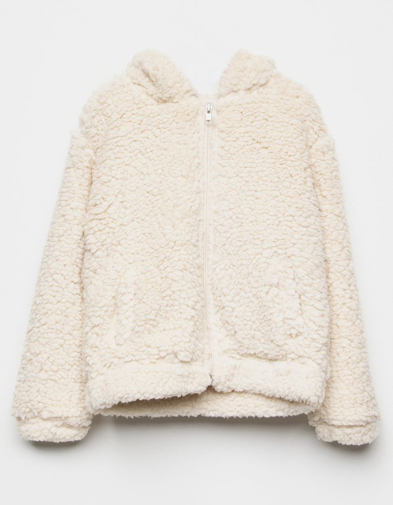 RSQ Sherpa Girls Cream Jacket CoolSprings Galleria