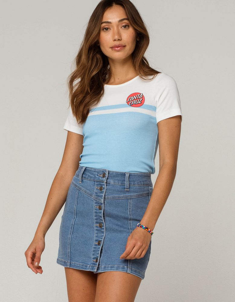 Button down denim mini skirt hotsell