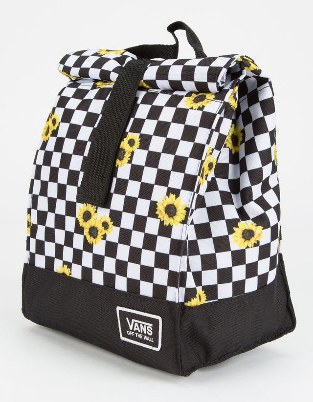 Vans realm sunflower checkerboard backpack online