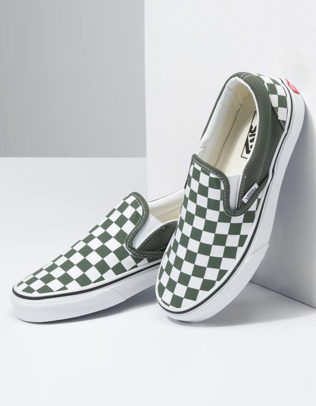 Gray dawn true white checkered outlet vans