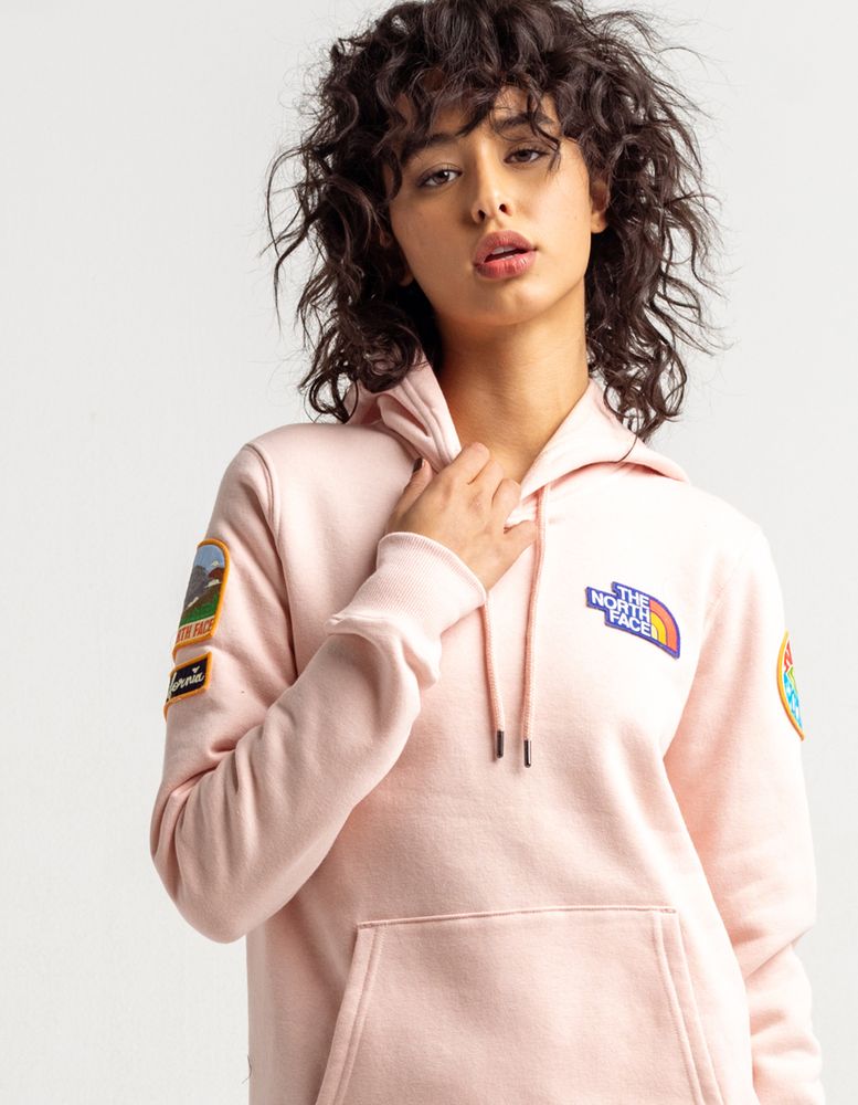 North face pink hoodie hotsell