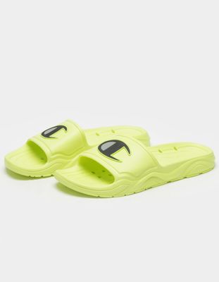Lime green champion slides sale