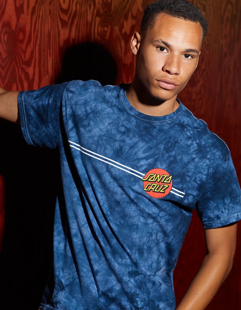 SANTA CRUZ Classic Dot Navy T Shirt CoolSprings Galleria