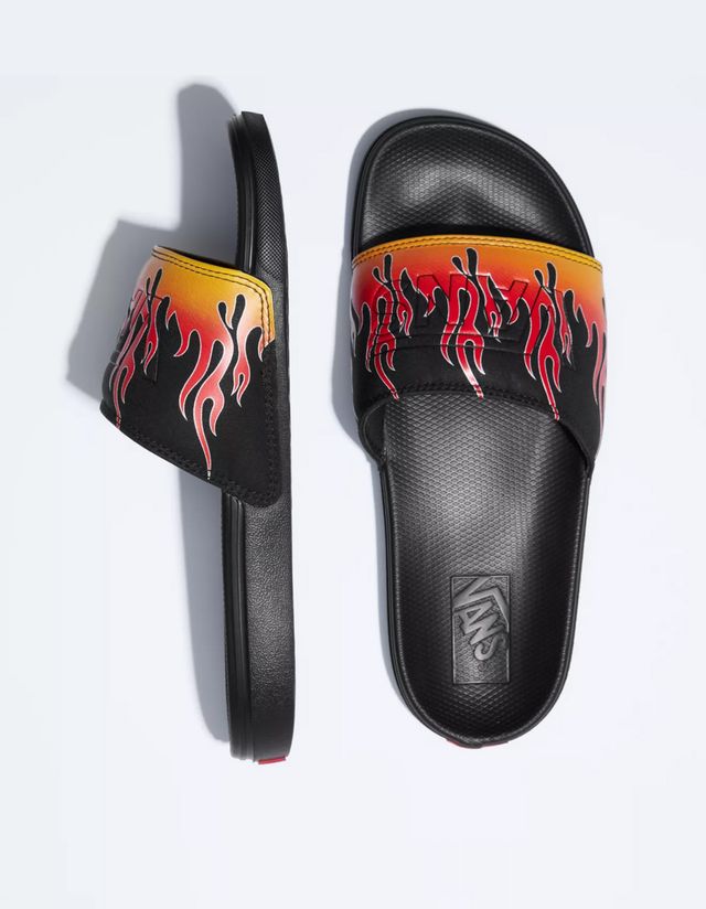 VANS Reflective La Costa Red Flame Slide Sandals CoolSprings