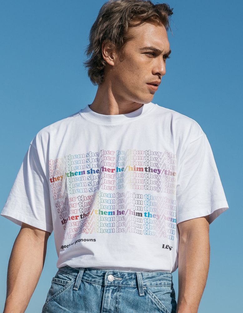 Levi's rainbow t shirt clearance