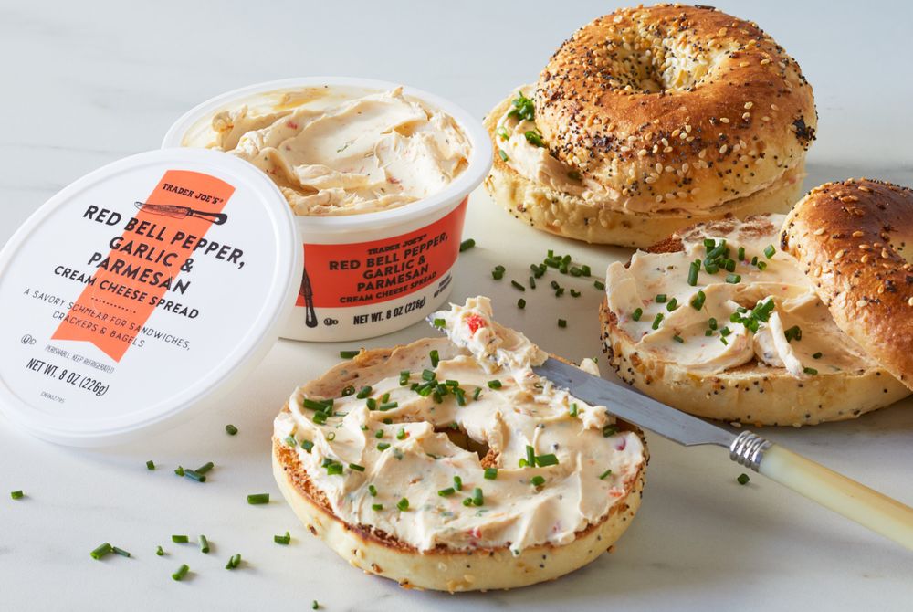Trader Joes Red Bell Pepper, Garlic & Parmesan Cream Cheese Spread The Summit
