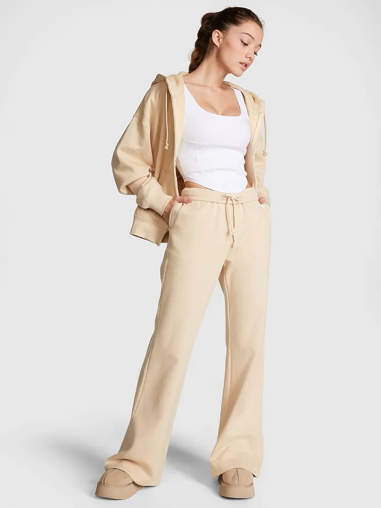 Fleece flare sweatpants 2025