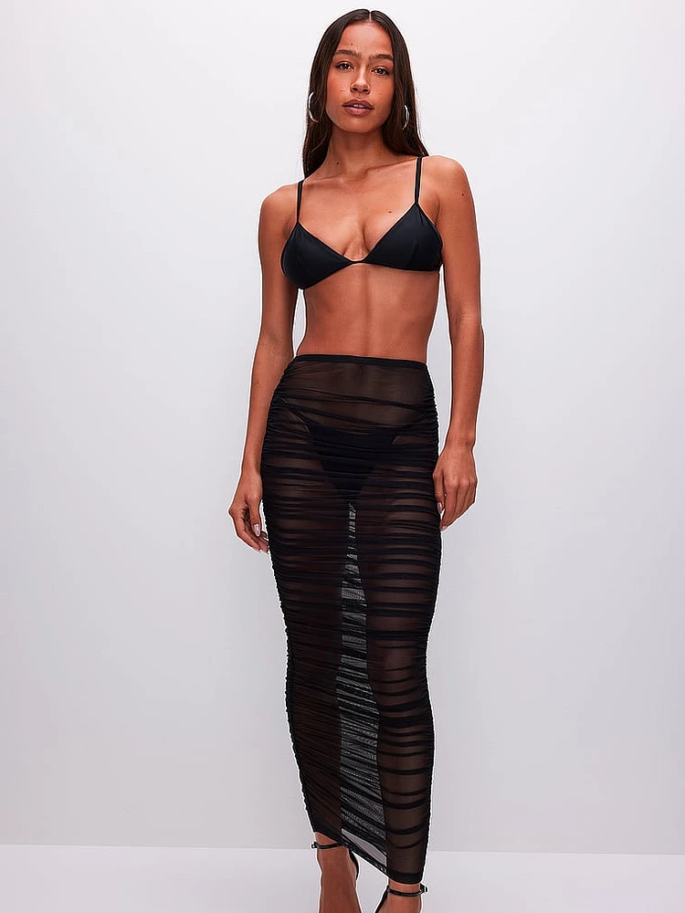 Mesh ruched skirt new arrivals