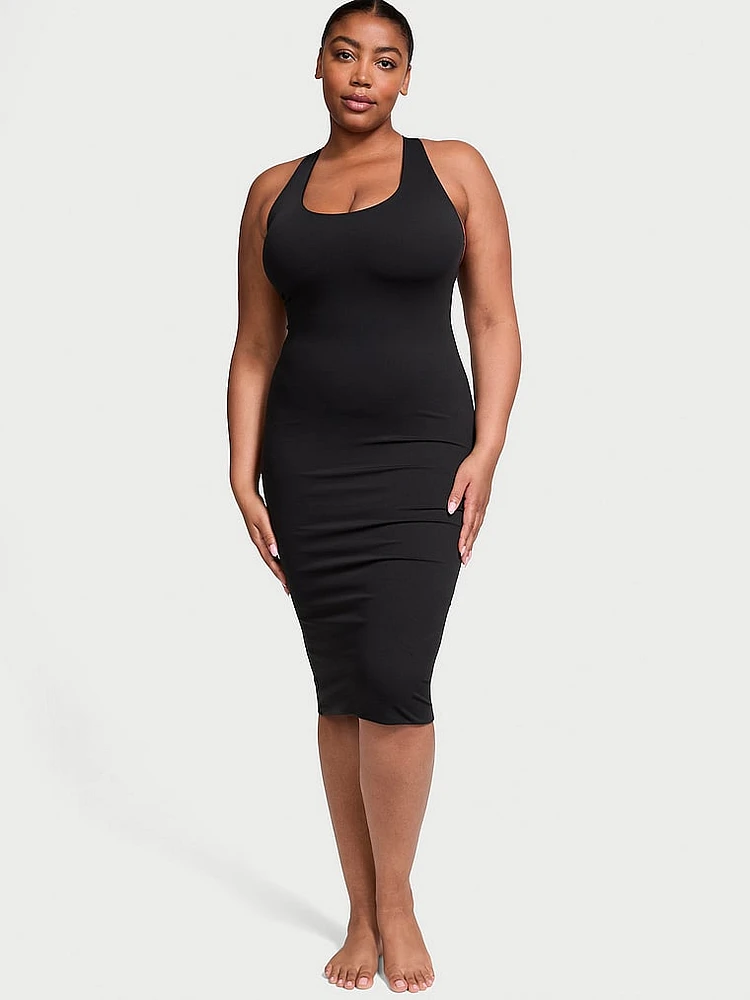 Black racerback midi dress new arrivals