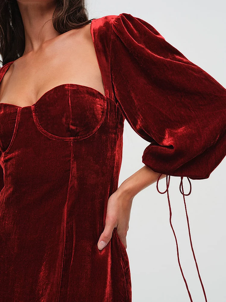 Nadine velvet bustier dress hot sale