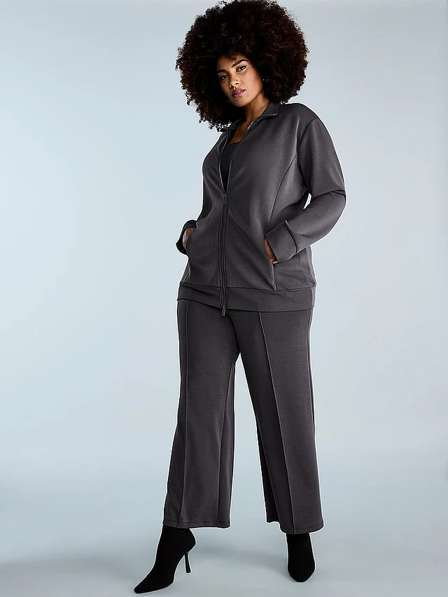 Victoria's Secret PINK Fleece Cropped Off-The-Shoulder Raw