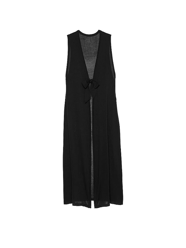Norma Kamali Neeta Tie-Front Maxi Dress | The Summit