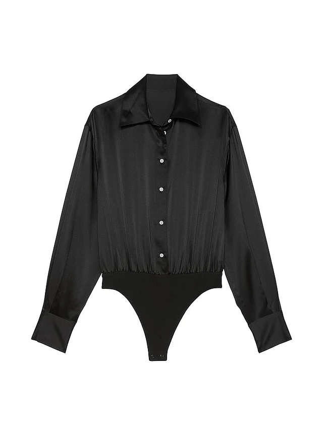 VS Atelier Victoria's Secret X Altuzarra Satin Shirt Bodysuit