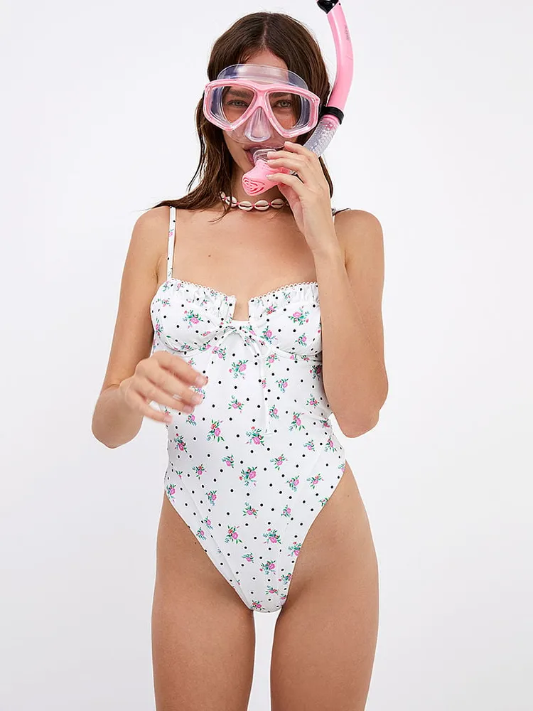 For Love & Lemons Rosewater One-Piece Swimsuit | Brazos Mall