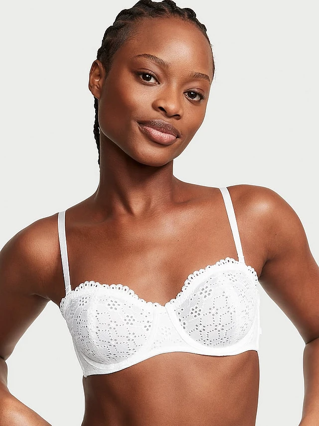 VS Sexy Tee Eyelet Lace Unlined Strapless Bra | Westland Mall