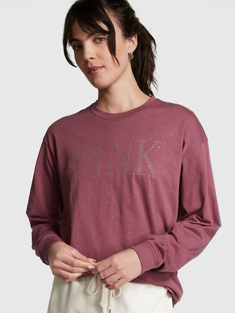 Pink t shirts victoria's secret cheap long sleeve