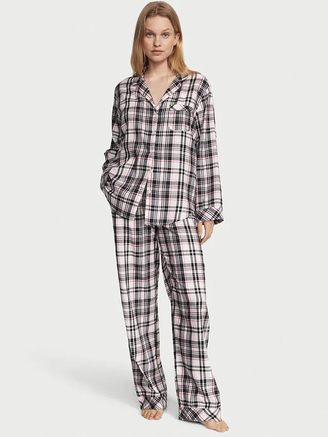 Victoria's secret shimmer flannel long pj set store