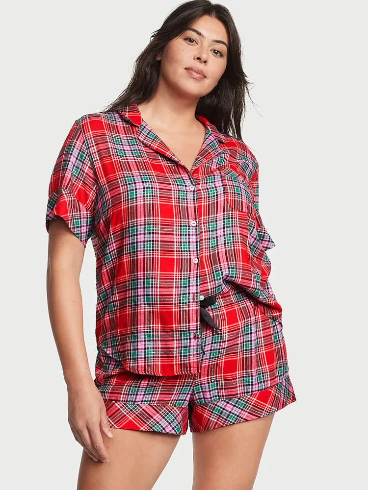 Vs Flannel Short Pajama Set CoolSprings Galleria