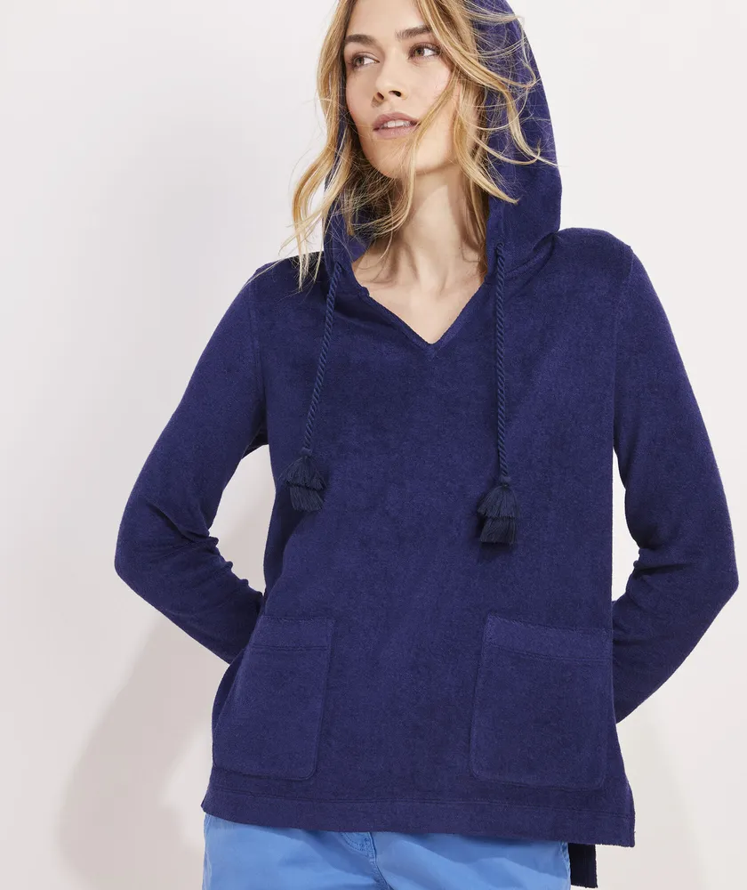 Vineyard Vines Terry Towel Hoodie with Tassles The Summit at