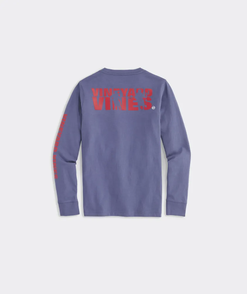 Vineyard Vines Boys Lacrosse Knockout Long Sleeve Pocket Tee