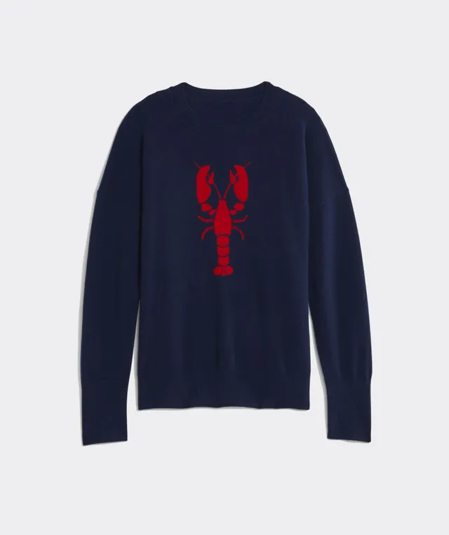 Vineyard Vines Lobster Intarsia Cashmere Crewneck Sweater The