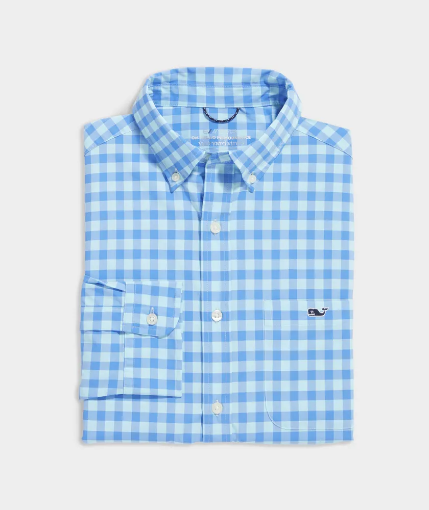 Vineyard vines gingham shirt dress sales