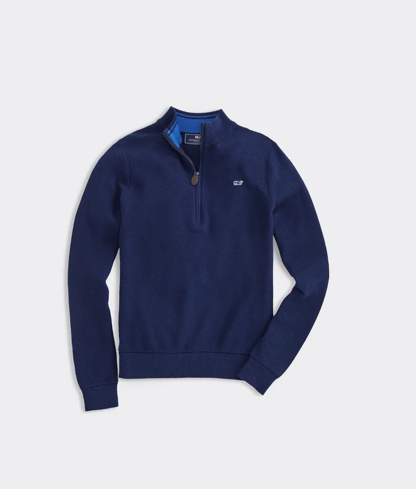 Boys quarter zip pullover top
