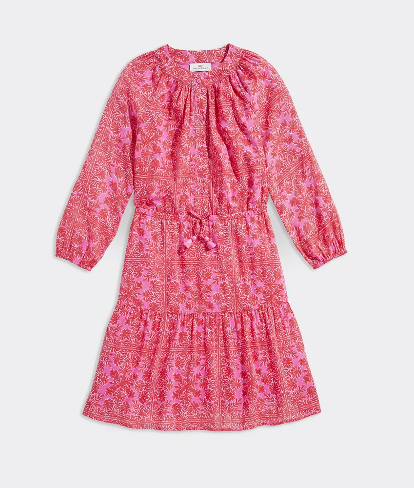 Scarf print midi online dress