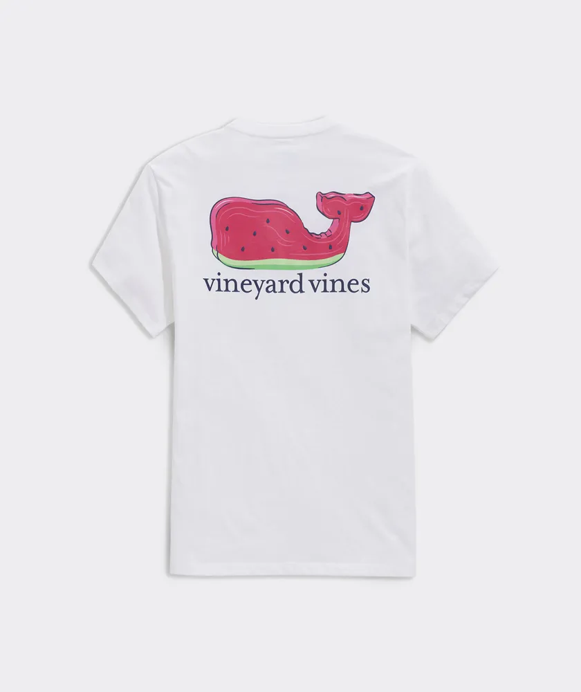 Vineyard Vines Watermelon Whale Short Sleeve Pocket Tee The