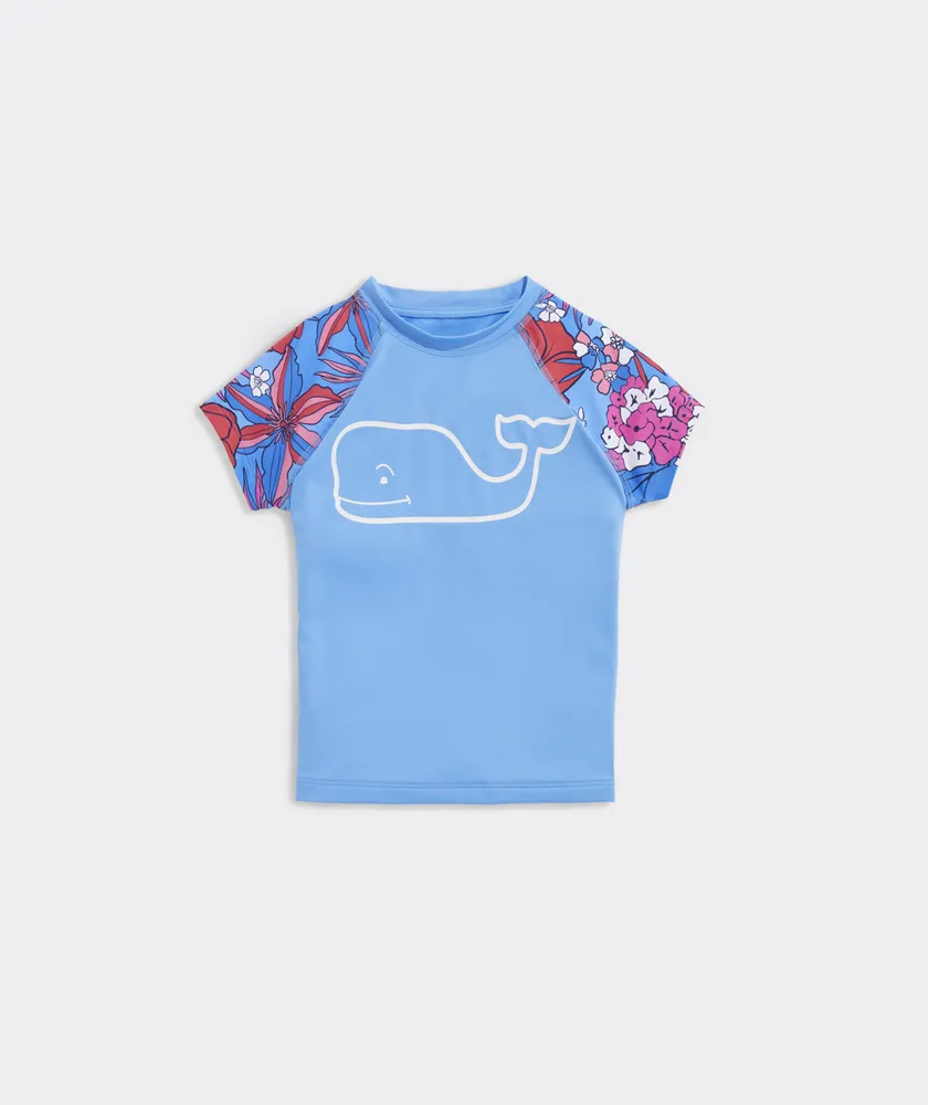 Vineyard Vines Girls Chilmark Floral Short Sleeve Swim Shirt