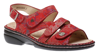 フィンコンフォート　サンダル　GOMERA -  Finn Comfort Gomera – Red Women's Orthotic Walking Sandal