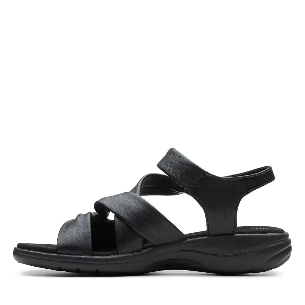 Clarks Saylie Moon Black Leather Sandal Bramalea City Centre