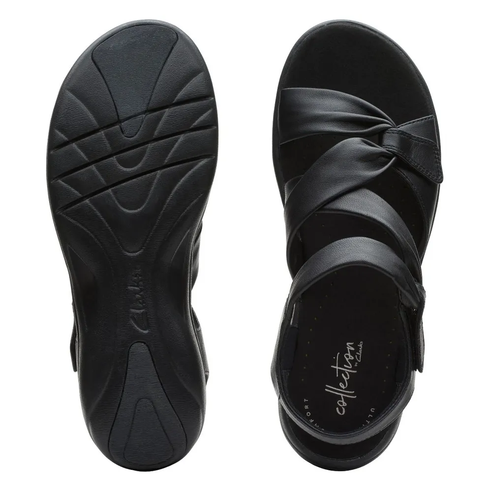 Clarks Saylie Moon Black Leather Sandal Bramalea City Centre