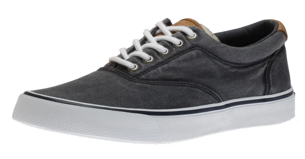 Navy canvas lace up sneaker clearance