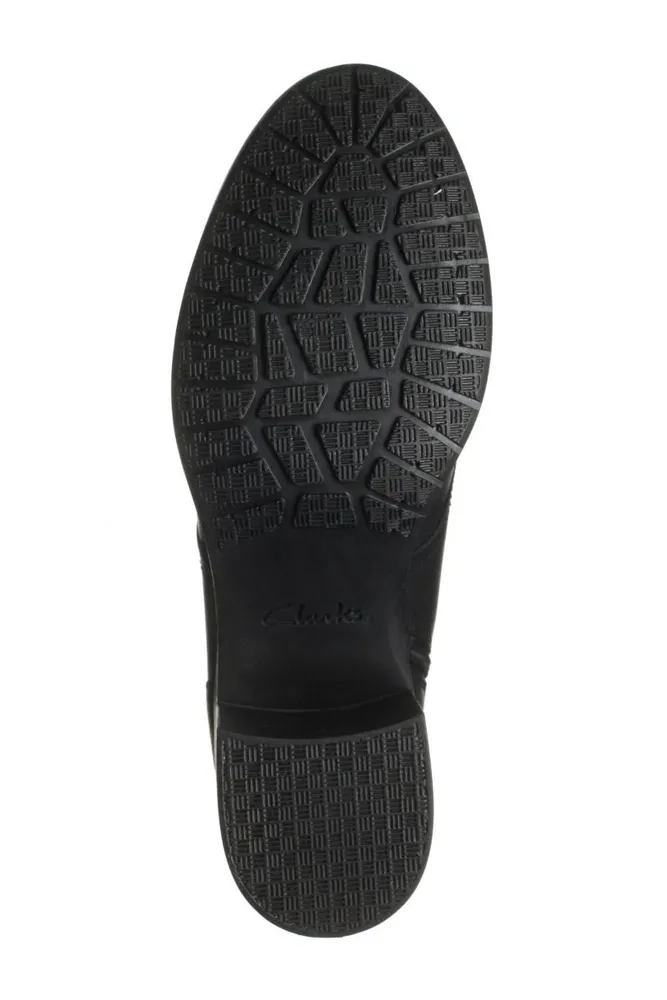 Clarks Hollis Jasmine Black Leather Lace up Ankle Boot Bramalea