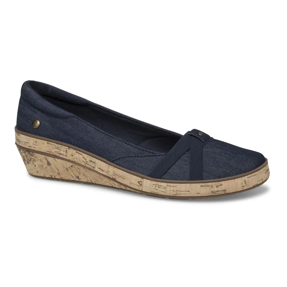 Grasshoppers Gigi Denim Blue Wedge Loafer Bramalea City Centre