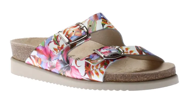 Floral top footbed sandals