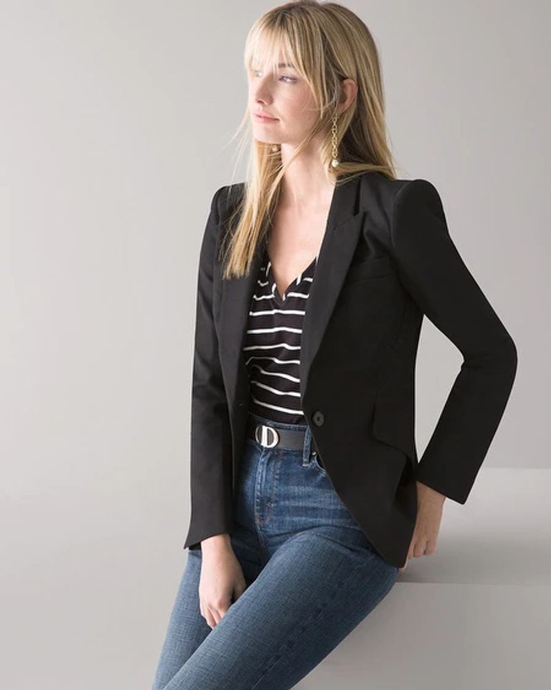 Womens black 2024 blazer petite