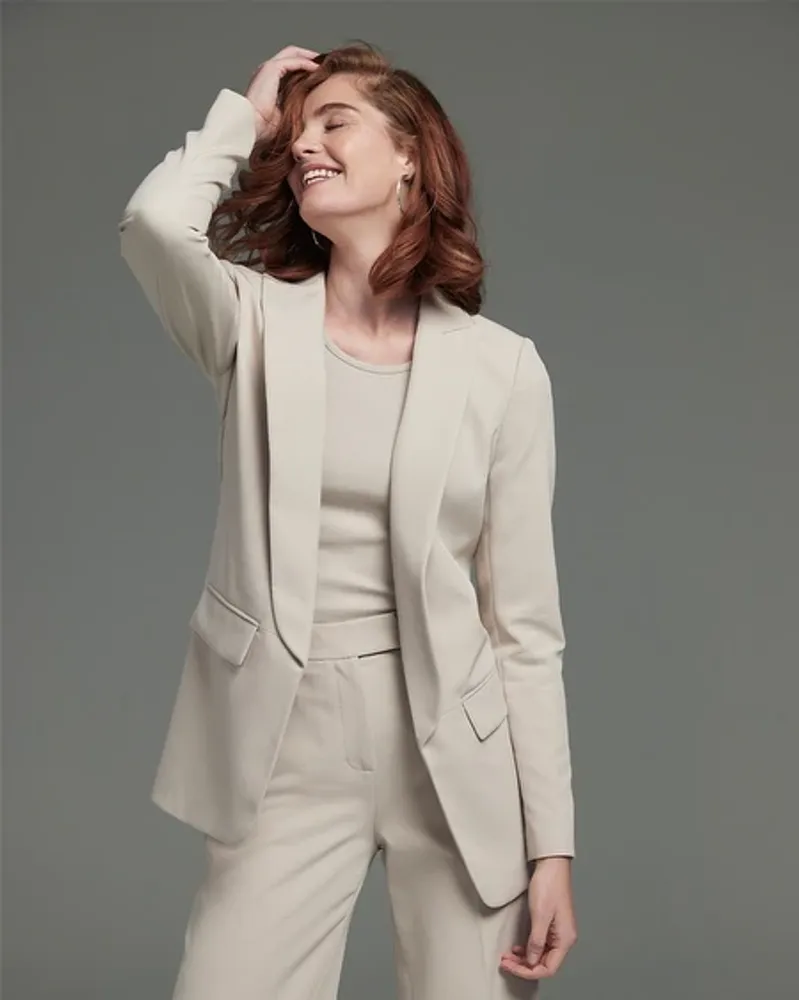 White relaxed blazer sale