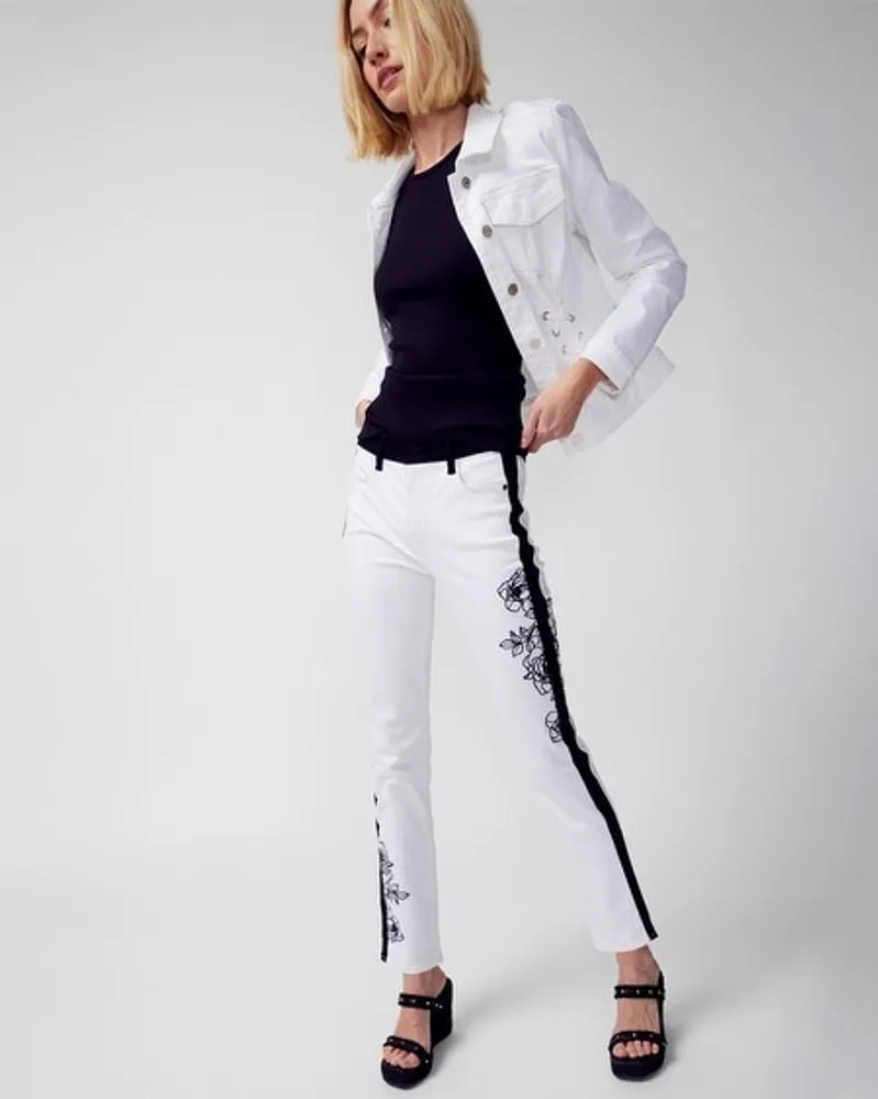 White house black clearance market embroidered jeans