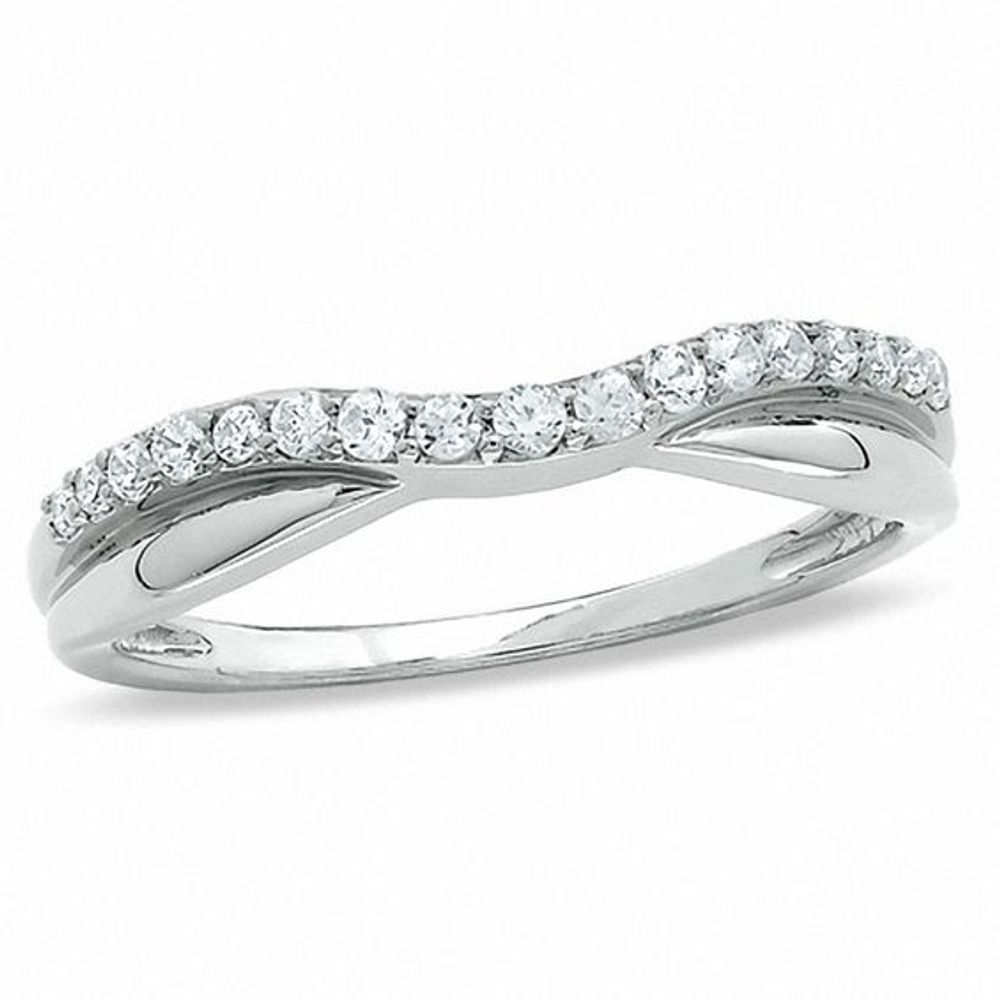 Diamond twist contour wedding shop band