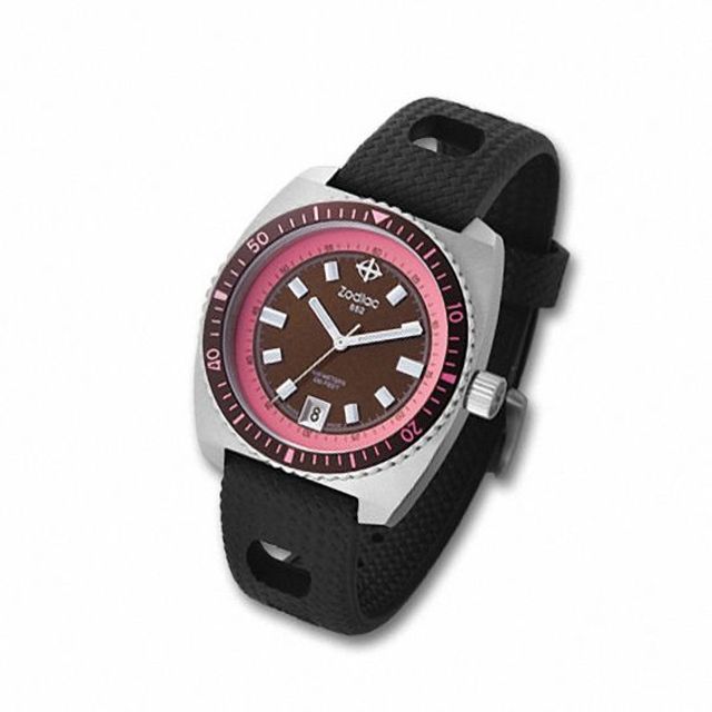 Zales Ladies Zodiac Sea Dragon Strap Watch with Brown Dial Model