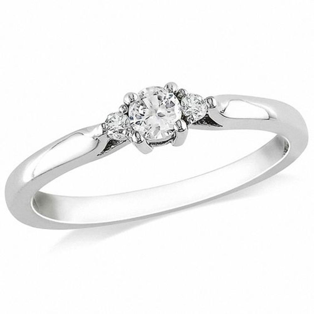 White sapphire deals promise rings