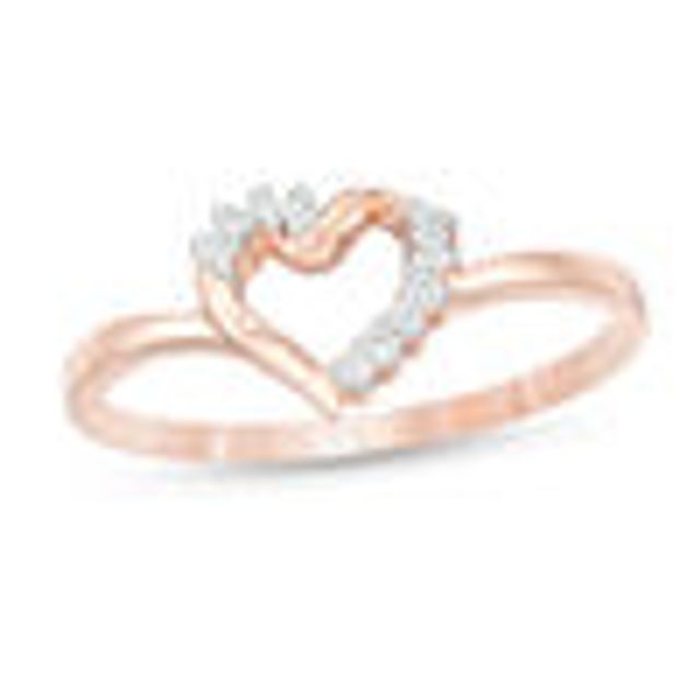 Zales rose deals gold heart ring