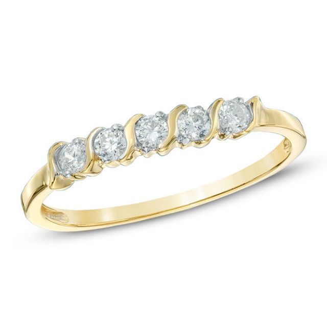 Zales 5 stone 2025 diamond ring