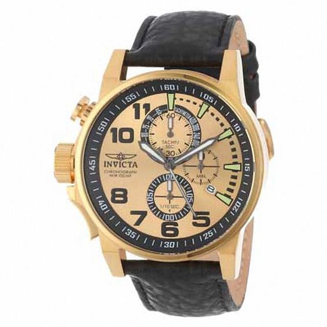 Zales Men's Invicta I-Force Chronograph Black Strap Watch Zales Men's Invicta I-Force Chronograph Black Strap Watch